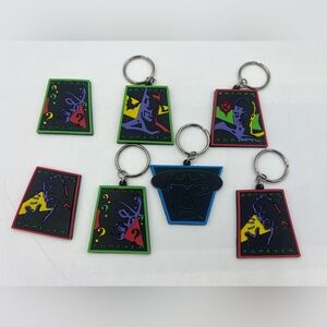 Lot of 7 BATMAN FOREVER Applause 5 KeyChains 2 Magnetic(1995 DC Comics)